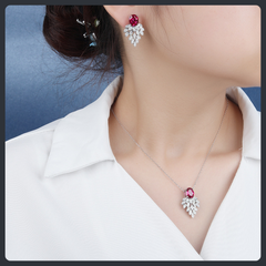 Goldfish Moissanite Sterling Silver S925 Bridal Jewelry Set
