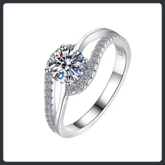 Classic Wedding Moissanite Sterling Silver S925 Ring