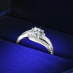 Classic Wedding Moissanite Sterling Silver S925 Ring