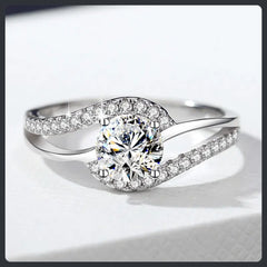 Classic Wedding Moissanite Sterling Silver S925 Ring
