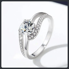 Classic Wedding Moissanite Sterling Silver S925 Ring