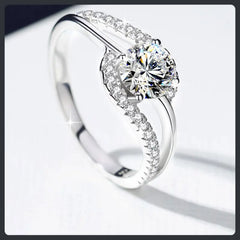 Classic Wedding Moissanite Sterling Silver S925 Ring