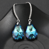 أقراط متدلية أنيقة من المويسانيت من الفضة الإسترليني S925