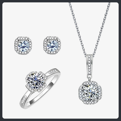 Fashion Moissanite Sterling Silver S925 Jewelry Set