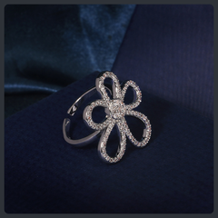 Luxury Flower Moissanite Sterling Silver S925 Jewelry Set