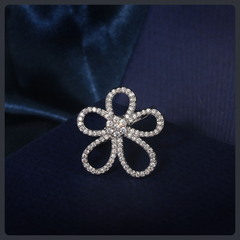 Luxury Flower Moissanite Sterling Silver S925 Jewelry Set