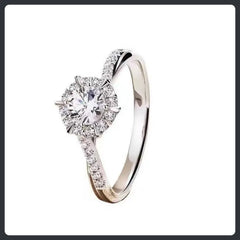 S925 Sterling Silver Moissanite Couple Rings Matching Set Elegant Design