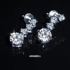 أقراط فضة استرلينية S925 مويسانيت بتصميم متدلي أنيق