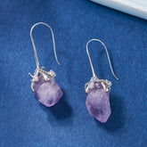 أقراط متدلية طويلة من الفضة الإسترليني S925 بالماس المويسانيتي