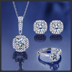 Fashion Moissanite Sterling Silver S925 Jewelry Set