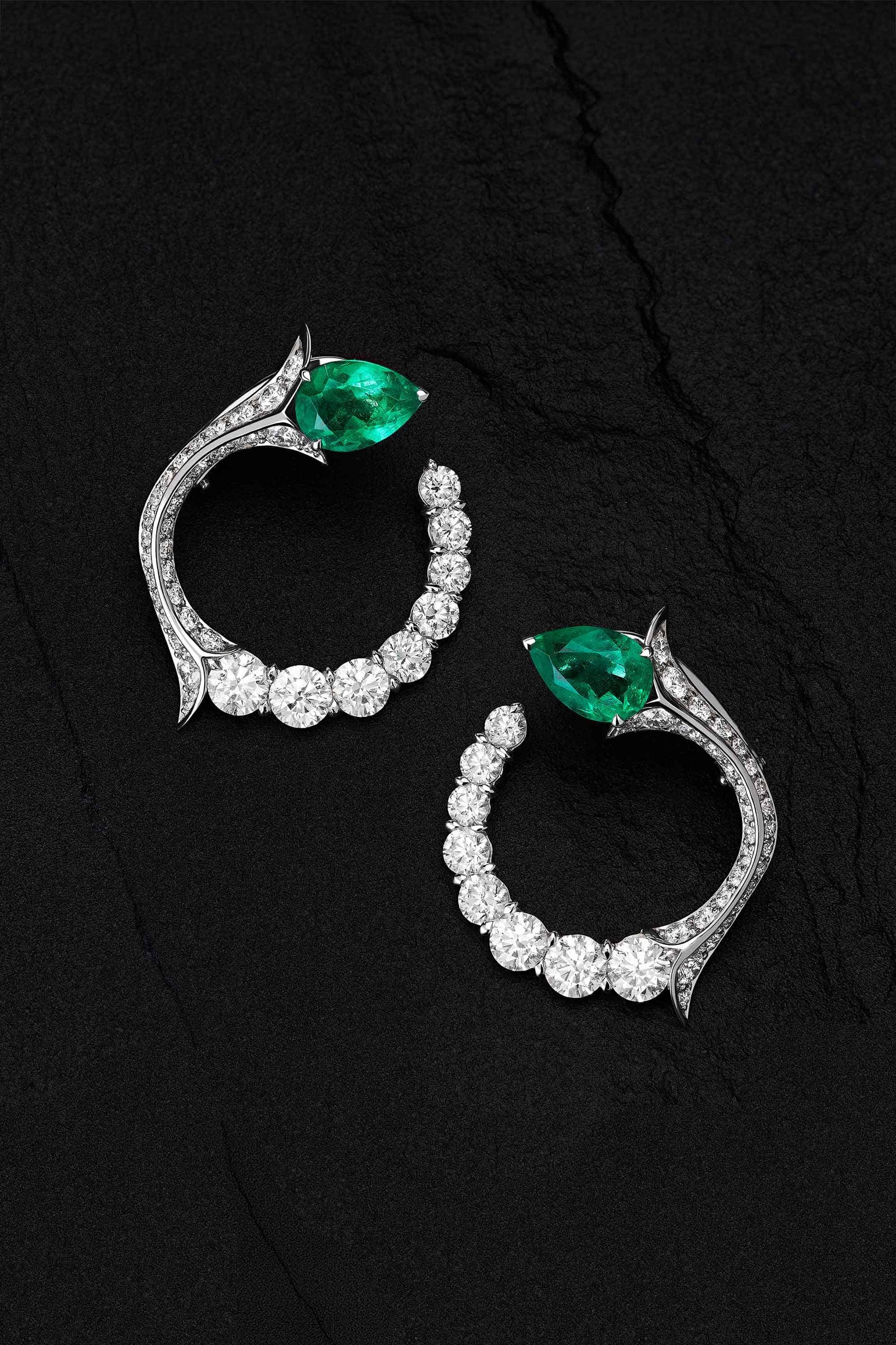 Elegant Hoop Sterling Silver S925 Moissanite Earrings