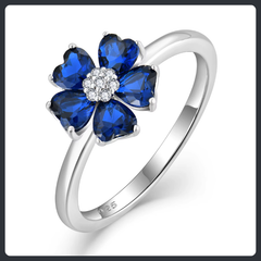 طقم مجوهرات فضة إسترلينية S925 مرصع بالموissanite بتصميم عنقود زهور