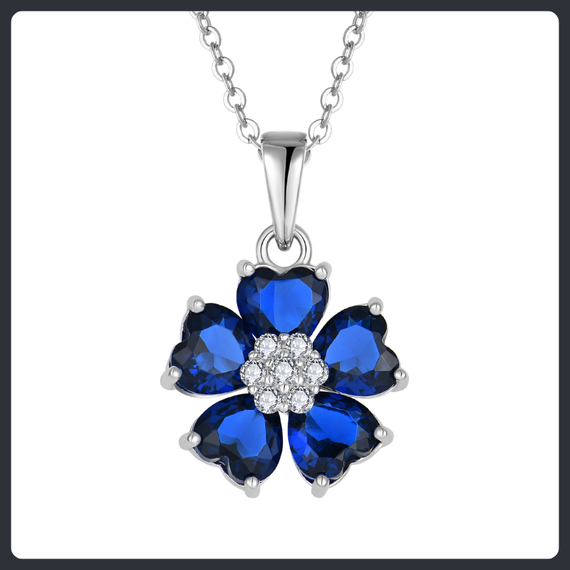طقم مجوهرات فضة إسترلينية S925 مرصع بالموissanite بتصميم عنقود زهور