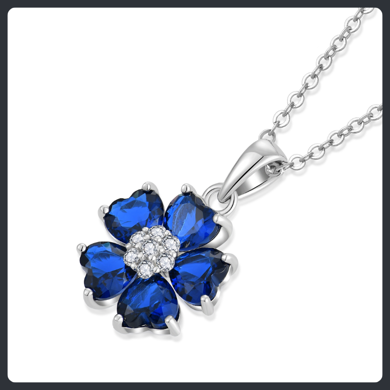 طقم مجوهرات فضة إسترلينية S925 مرصع بالموissanite بتصميم عنقود زهور