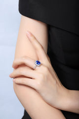 Elegant Oval Moissanite Sterling Silver 925 Ring