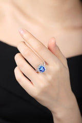 Elegant Oval Moissanite Sterling Silver 925 Ring