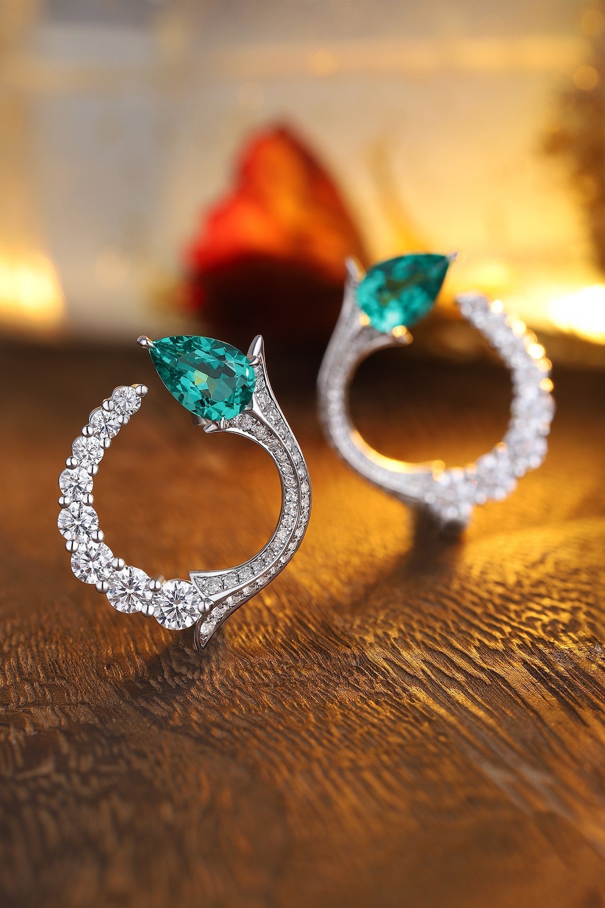 Elegant Hoop Sterling Silver S925 Moissanite Earrings